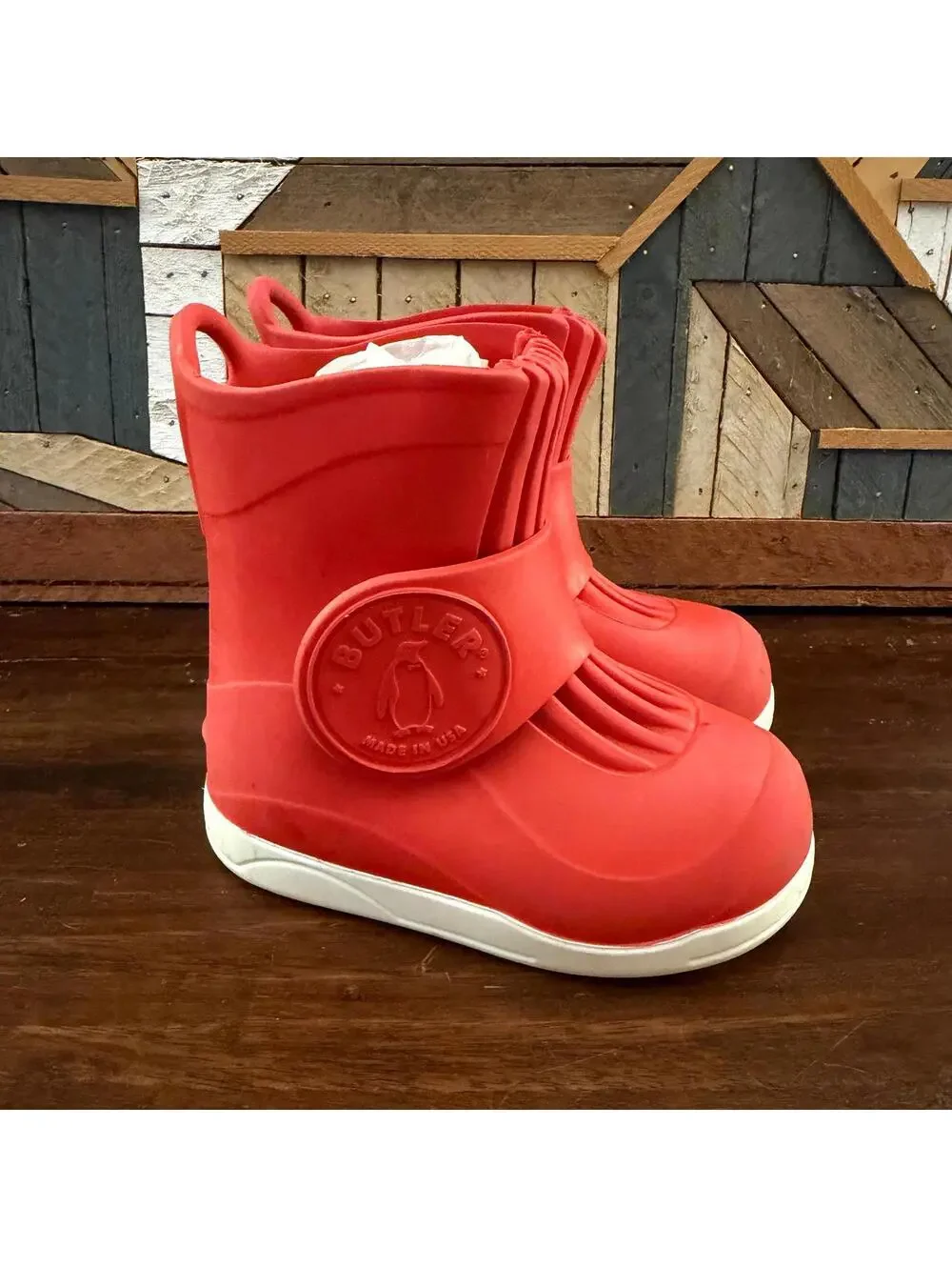Butler Kids Youth Emperor Slip-On Overboots Red 9‎
